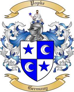 Papke Family Crest from Germany2