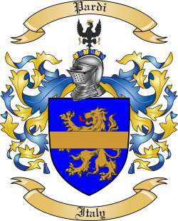 Pardi Family Crest from Italy