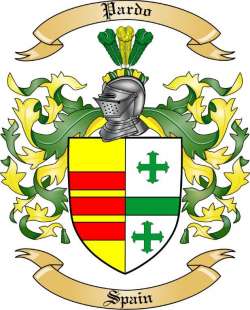 Pardo Family Crest from Spain