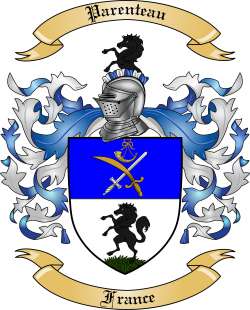 Parenteau Family Crest from France