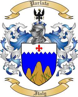 Parlata Family Crest from Italy