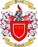Parrett Family Crest from England
