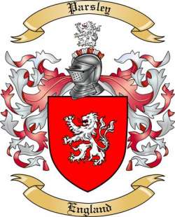 Parsley Family Crest from England