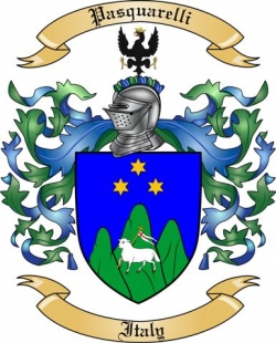 Pasquarelli Family Crest from Italy