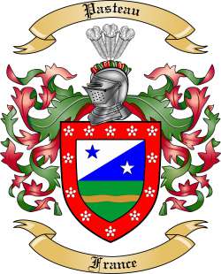 Pasteau Family Crest from France