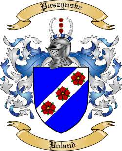 Paszynska Family Crest from Poland