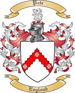 Pate Family Crest from England