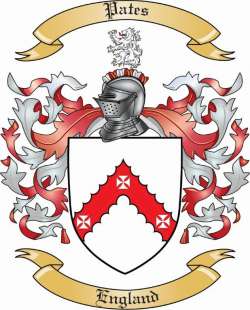 Pates Family Crest from England