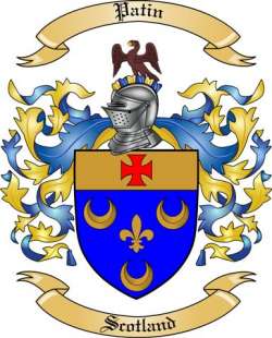Patin Family Crest from Scotland