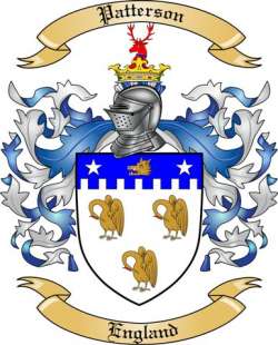 Patterson Family Crest from England