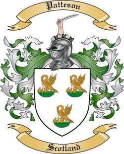 Patteson Family Crest from Scotland