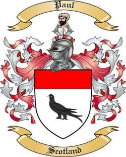 Paul Family Crest from Scotland