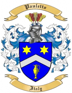 Pauletto Family Crest from Italy