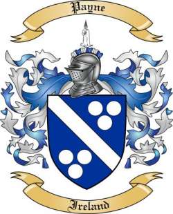 Payne Family Crest from Ireland