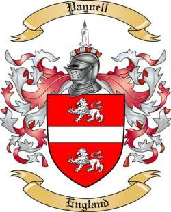 Paynell Family Crest from England