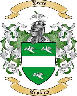 Peace Family Crest from England