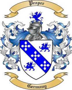 Peaper Family Crest from Germany