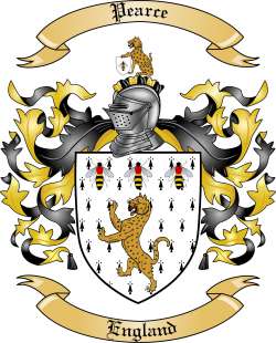 Pearce Family Crest from England