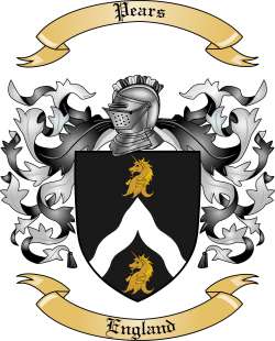 Pears Family Crest from England