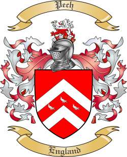 Pech Family Crest from England