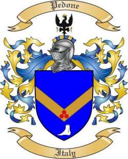 Pedone Family Crest from Italy