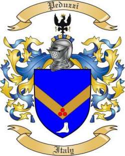 Peduzzi Family Crest from Italy