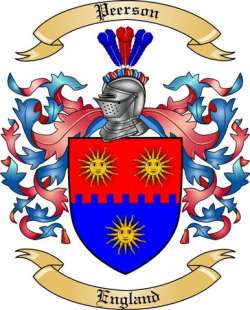 Peerson Family Crest from England