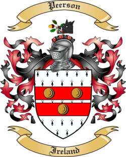 Peerson Family Crest from Ireland