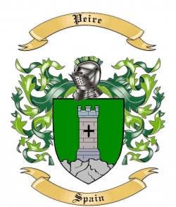 Peire Family Crest from Spain