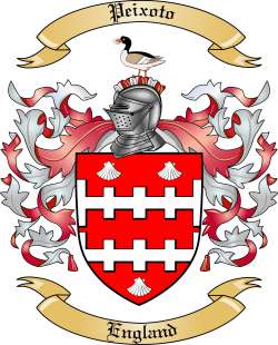 Peixoto Family Crest from England
