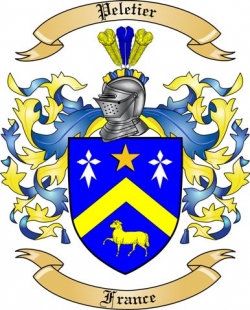 Peletier Family Crest from France