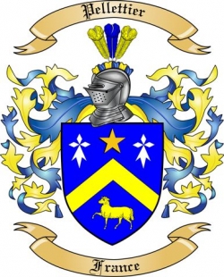 Pellettier Family Crest from France