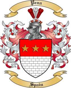 Pena Family Crest from Spain