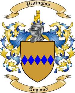 Penington Family Crest from England
