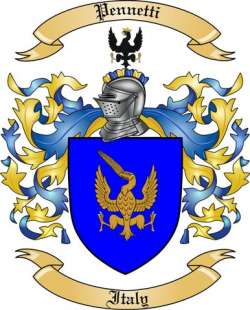 Pennetti Family Crest from Italy