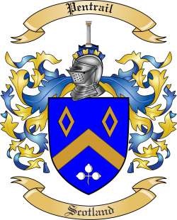 Pentrail Family Crest from Scotland
