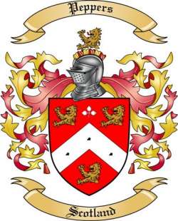 Peppers Family Crest from Scotland