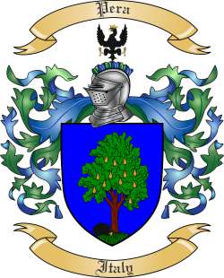 Pera Family Crest from Italy