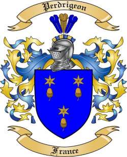 Perdrigeon Family Crest from France