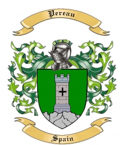Pereau Family Crest from Spain