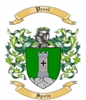 Perel Family Crest from Spain