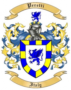 Peretti Family Crest from Italy