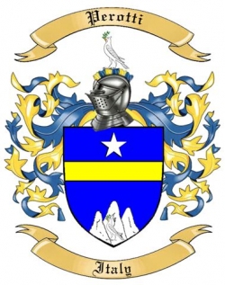 Perotti Family Crest from Italy