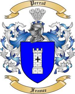 Perrat Family Crest from France