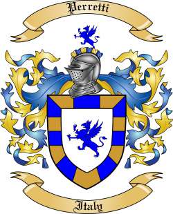 Perretti Family Crest from Italy
