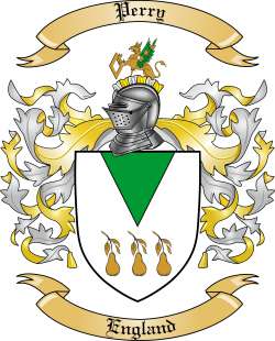Perry Family Crest from England