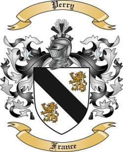 Perry Family Crest from France