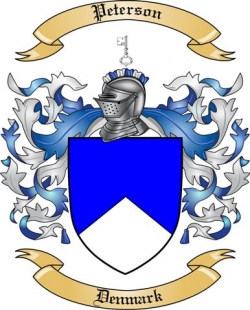 Peterson Family Crest from Denmark