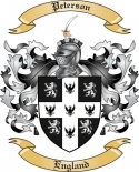 Peterson Family Crest from England