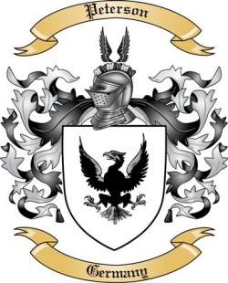 Peterson Family Crest from Germany